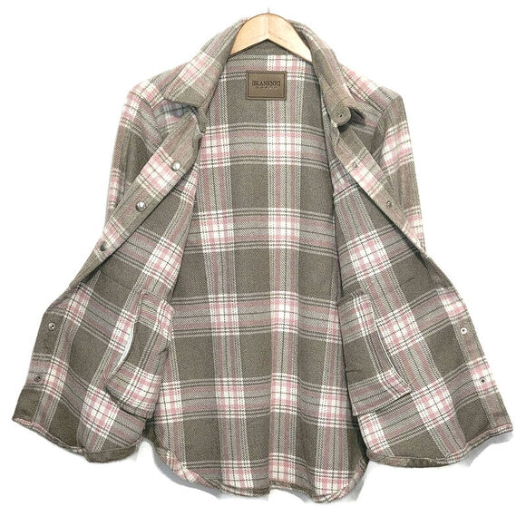 BLANK NYC Plaid Snap Front Cozy Casual Fall Winter Shacket Jacket Size M - Picture 6 of 14